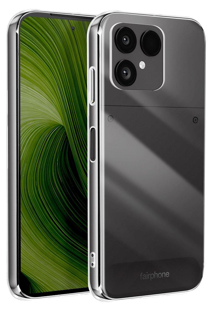 Avizar, Hülle Fairphone 6 Silikon Stoßfest Passgenau mit Aussparungen, Transparent