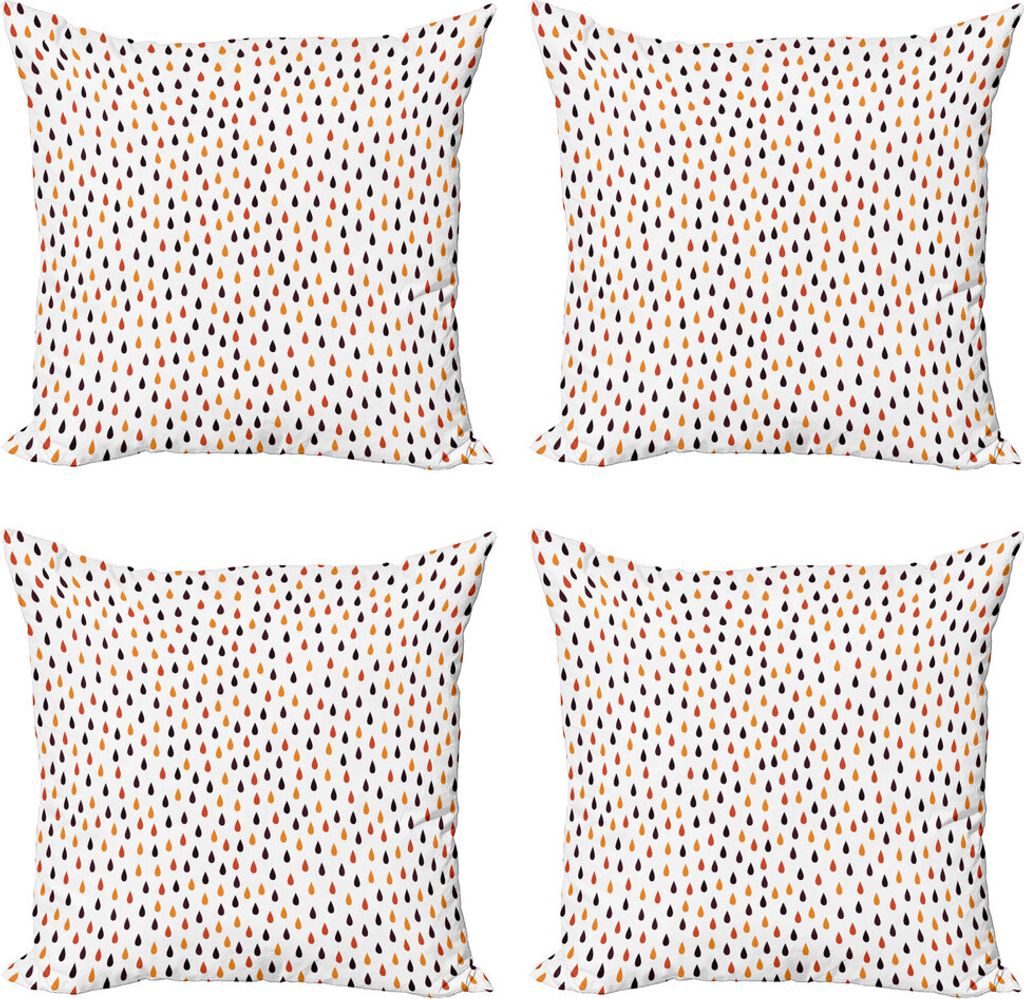 ABAKUHAUS Bunt Kissenbezug Set (4 Stück), Winzige Wassertropfen, Moderner Doppelseitiger Digitaldruck, 45 cm x 45 cm, Mehrfarbig
