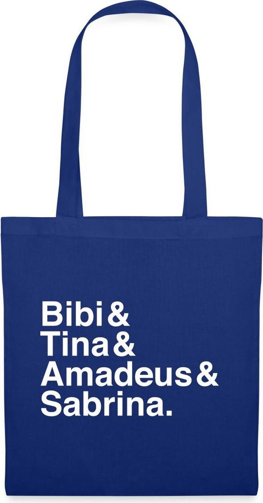 Spreadshirt Bibi Und Tina Amadeus Sabrina Typographie weiß Stoffbeutel, One size, Royalblau