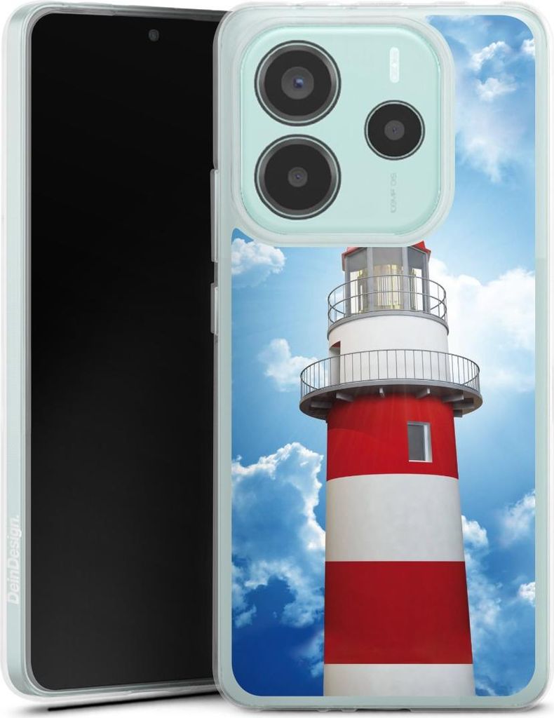 DeinDesign Handyhülle für Xiaomi Redmi Note 14 5G Silikon Hülle Case Smartphone Schutzhülle Himmel Leuchtturm Wolke