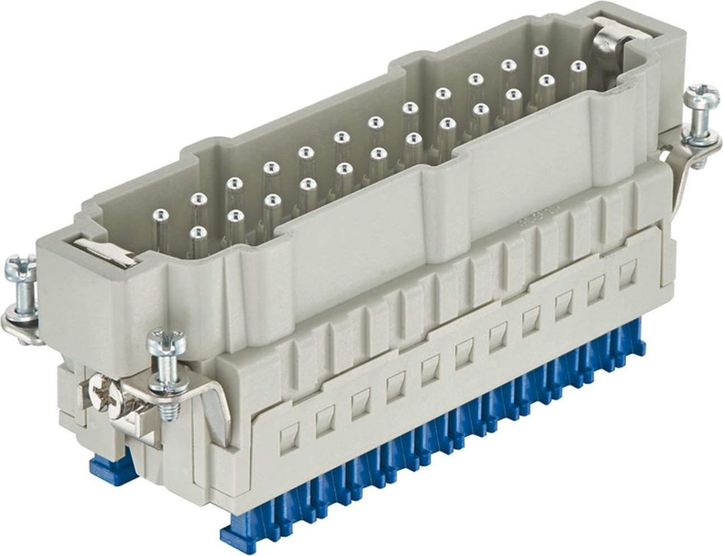 HARTING Han 24ES Press Stifteinsatz (M) Käfigzugfederanschluss Press, 24-polig+PE 500V, 16A - 1 Stück