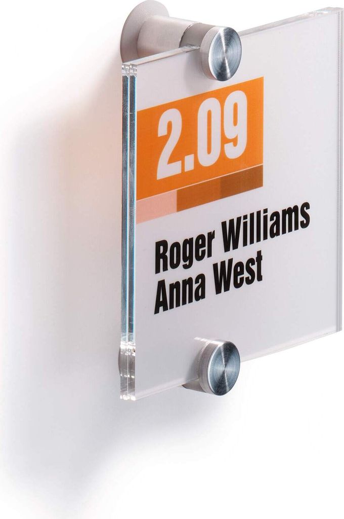 DURABLE Targa fuori porta CRYSTAL SIGN® 105x105 mm, Immagine del prodotto 