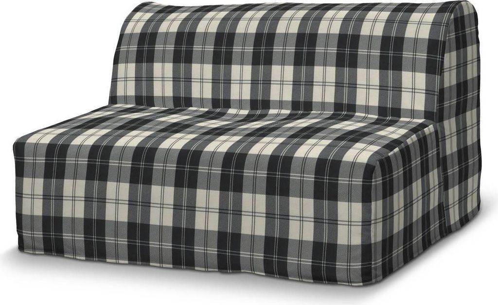 Dekoria Bezug für Lycksele Sofa, schwarz- weiss, Bezug für Sofa Lycksele