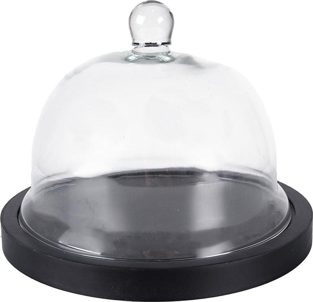 Clayre & Eef Glocke Ø 23x17 cm Schwarz Holz