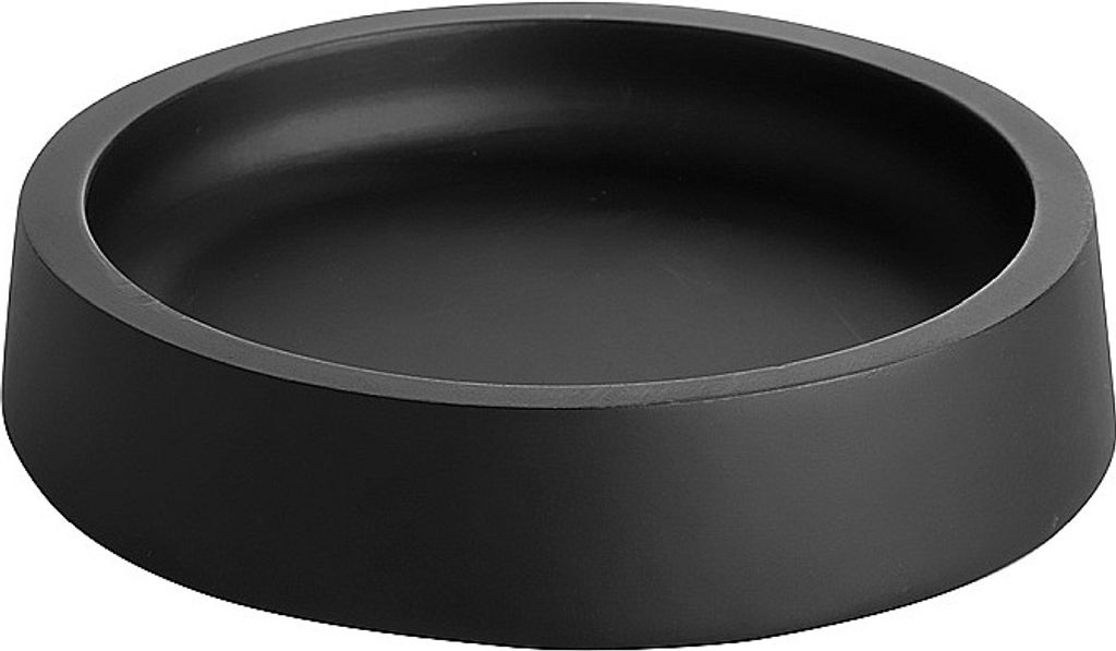 MAX Seifenablage Polyresin Schwarz 110x25x110 mm für Bad & Küche >> freistehend anwendbar