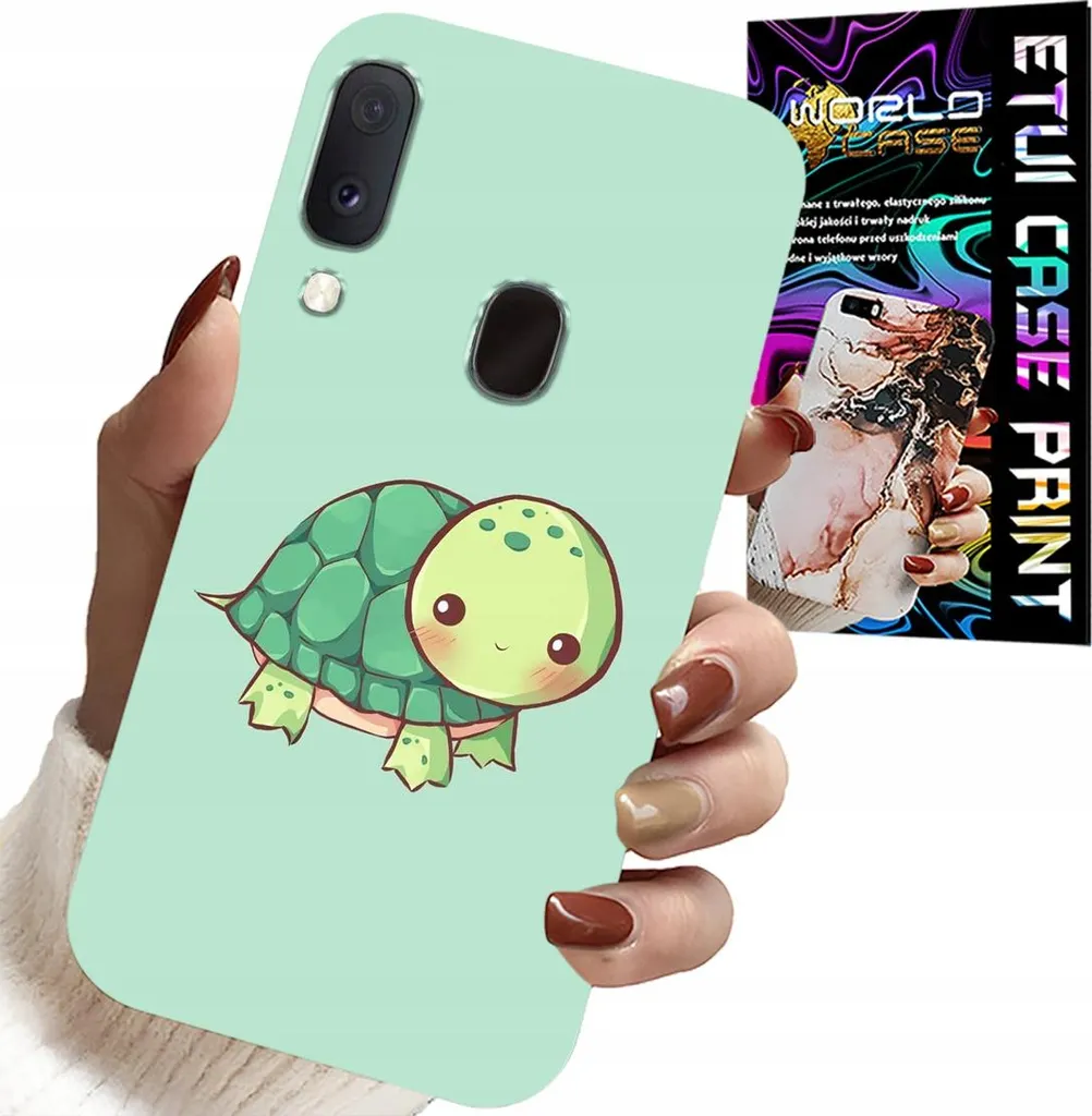 Custodia Samsung A20E Tartarughe Colorate + Vetro: Idea Regalo Bambini
