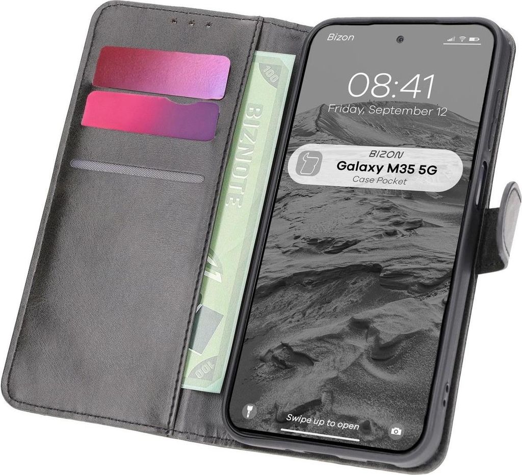 Bizon Case Pocket Samsung Galaxy M35 5G schwarz