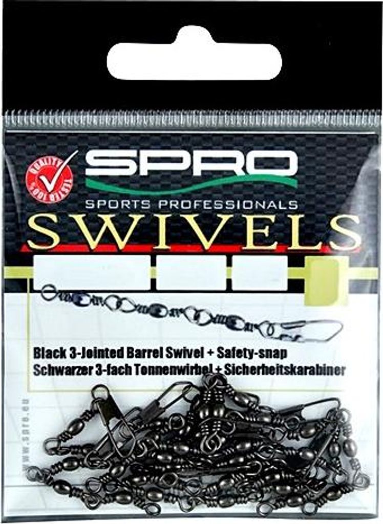 Spro 3-Jointed Swivel+Safety-Snap #14