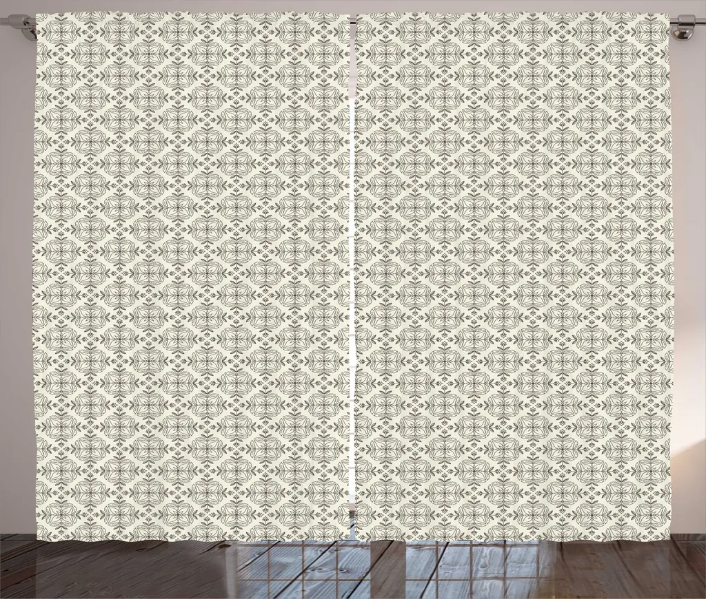 Rideau Prêt à Poser 280x225 cm Mosaïque Florale : Solution Déco Rapide