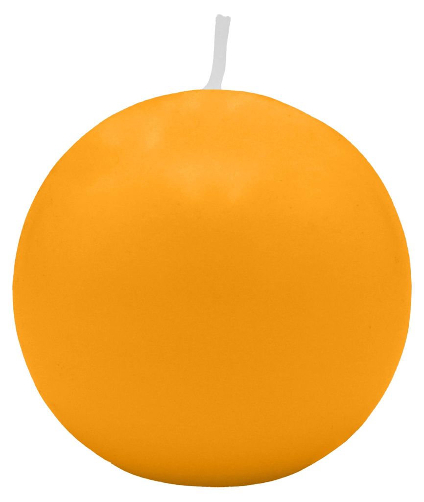 Kugelkerzen Mais Gelb/Orange Ø 70 mm, 12 Stück