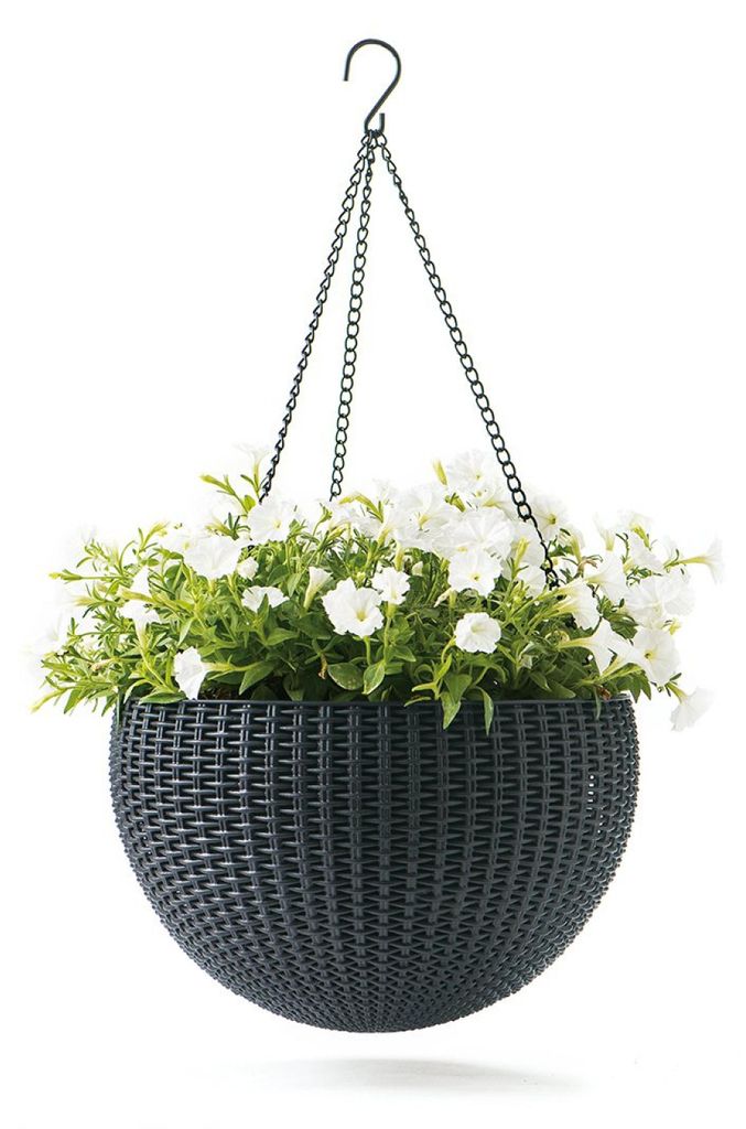 Keter Hängende Runde Blumentopf Anthrazit Produktbild 