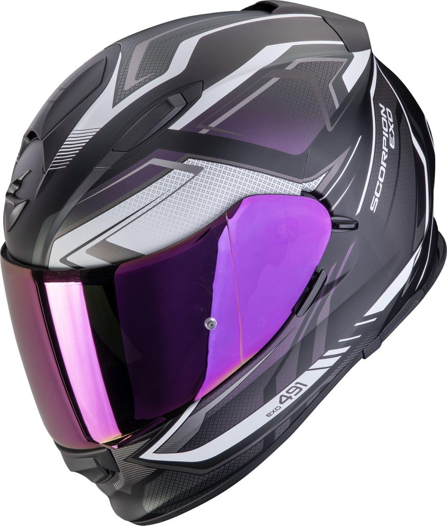 Scorpion Exo-491 Zumo Helm, schwarz/weiß, XXS (51/52)
