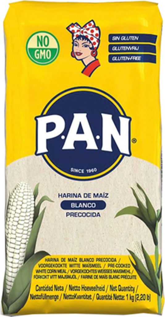 Pan Vorgekochtes weißes Maismehl 1kg