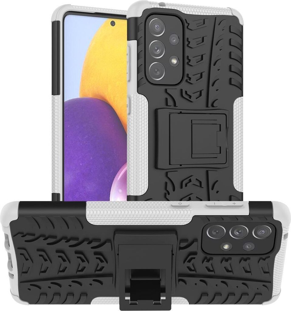 König Design Hülle kompatibel mit Samsung Galaxy A73 5G Kunststoff Soft Handyhülle - Handy Case Weiß