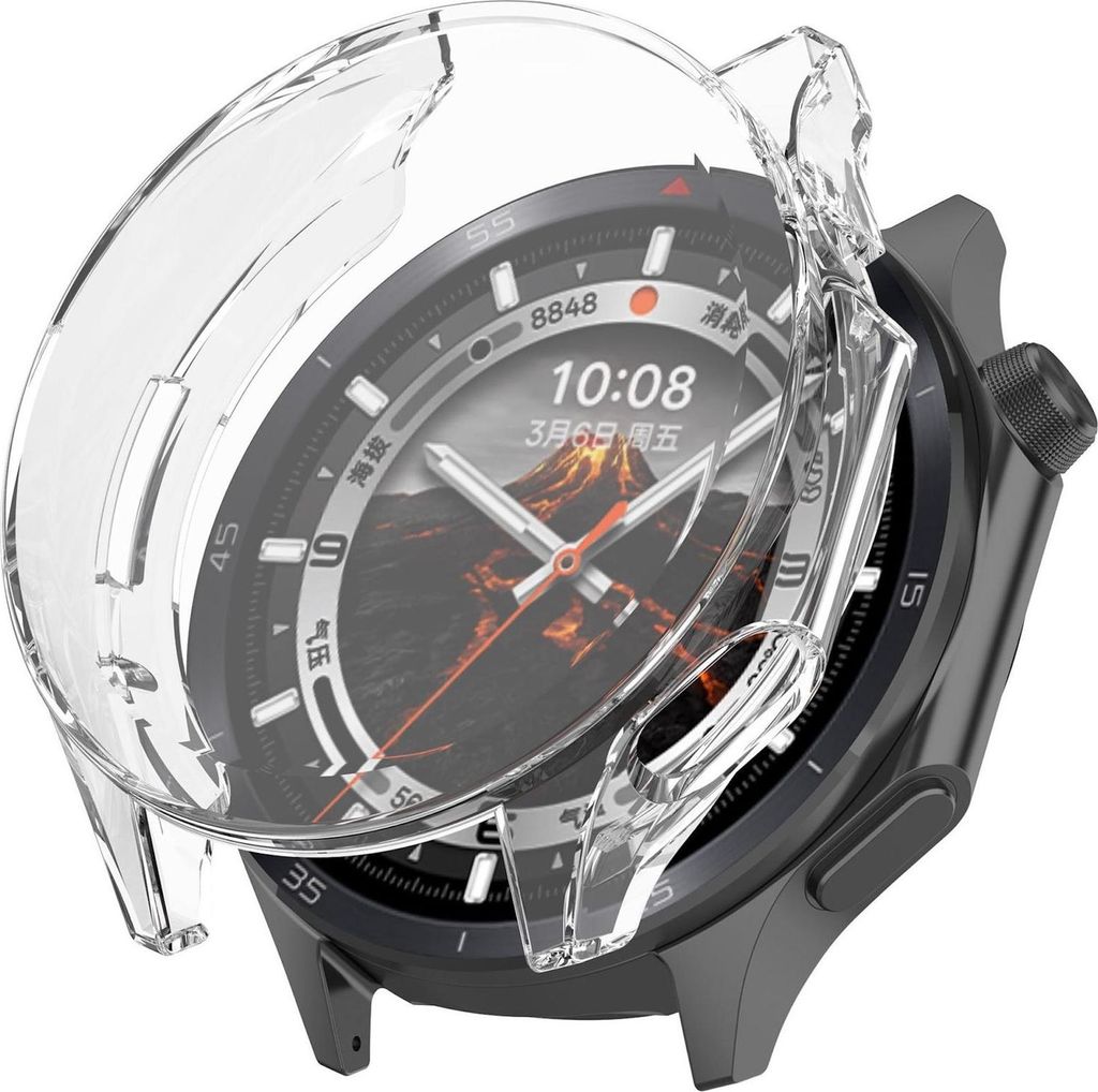 TPU Schutzhülle für OnePlus Watch 3 46mm elektroplattiertem Rahmen Transparent