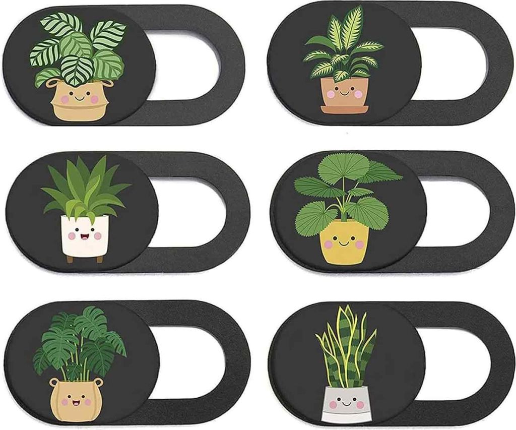 Webcam Abdeckung Laptop Kamera Abdeckung, 6 Stück Webcam Cover, Laptop Zubehör, Laptop Kamera Abdeckung Schieber mit Pflanzenmuster Schutz, für ...