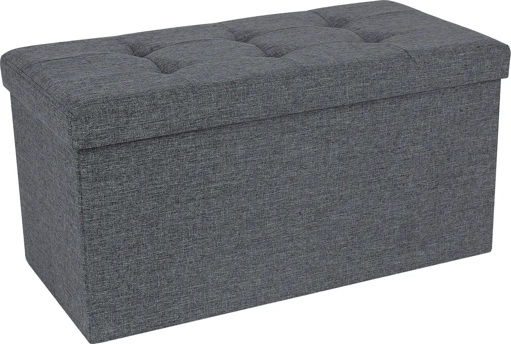 Gagnez de la Place avec ce Banc Coffre Pliable Gris Foncé Supportant 300kg