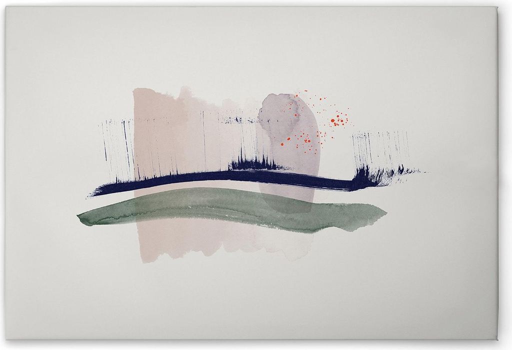 TADESSI Leinwandbild Abstrakte Kunst - Wandbild 120 x 80 cm - Kunstdruck auf Leinwand in Bunt Weiß - M1-No.51195