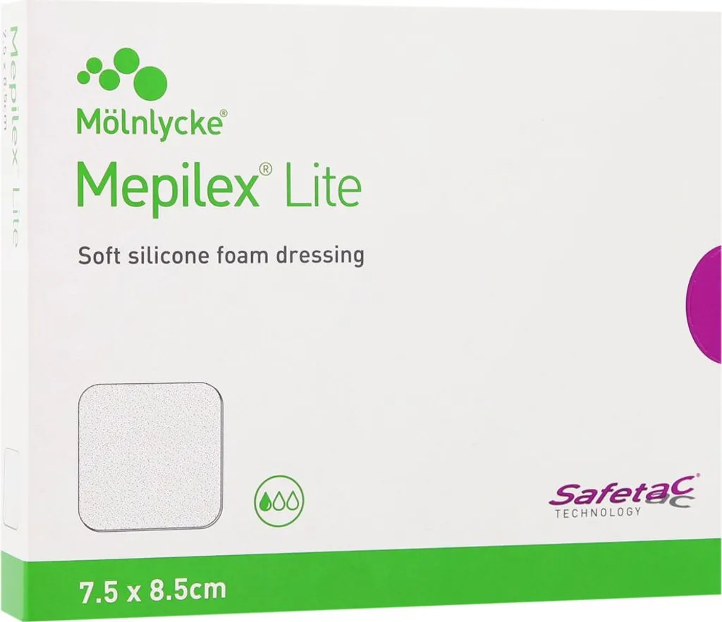 Pansement pour plaies post-opératoires Mepilex Lite 7,5x8,5 cm mince - 6