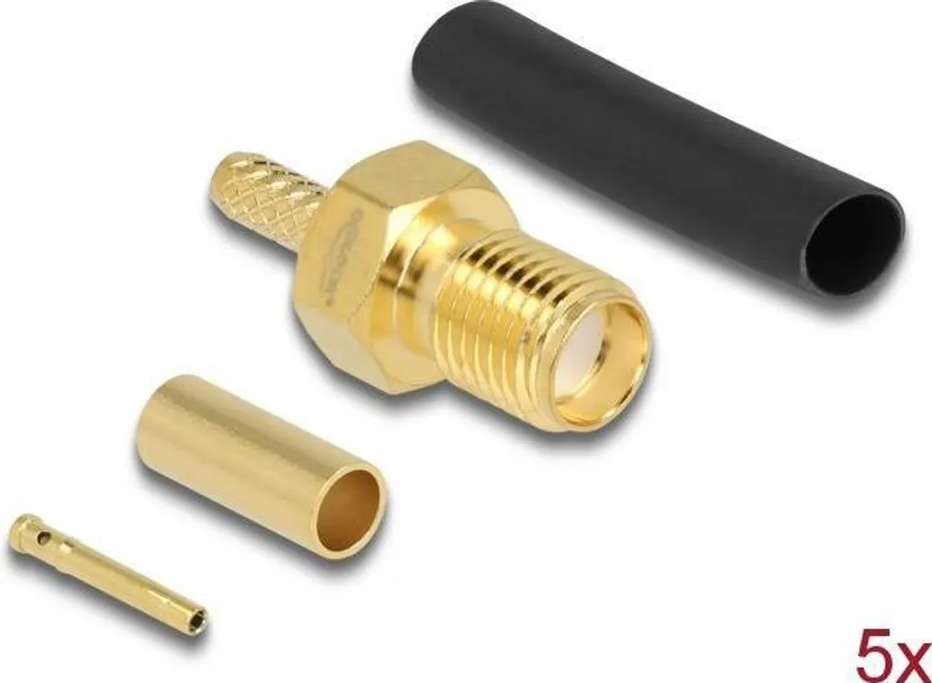 Connecteur SMA Femelle à Sertir Plaqué Or pour RG-174 et RG-316 Pro