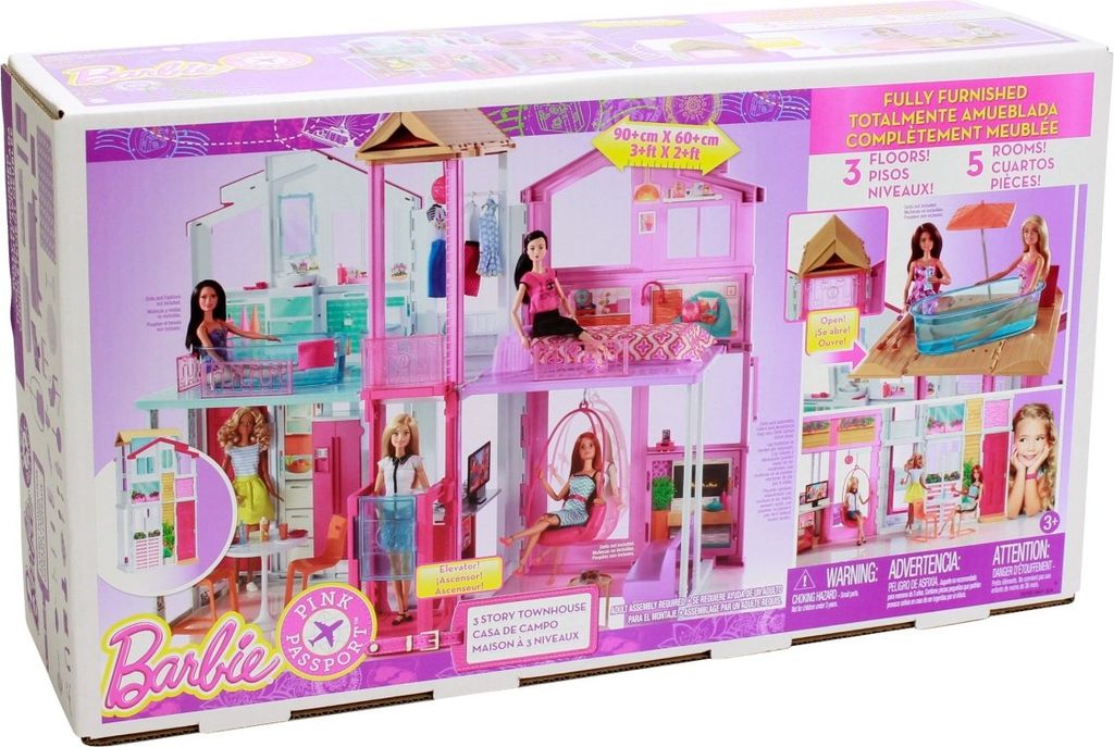 Barbie 3-Etagen Stadthaus Produktbild 