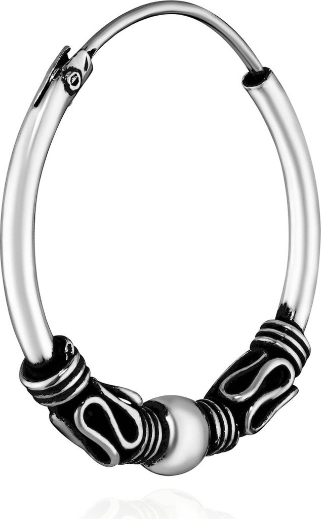 Single 925 Sterling Silber Keltische Celtic Gothic Creolen 16mm 7238