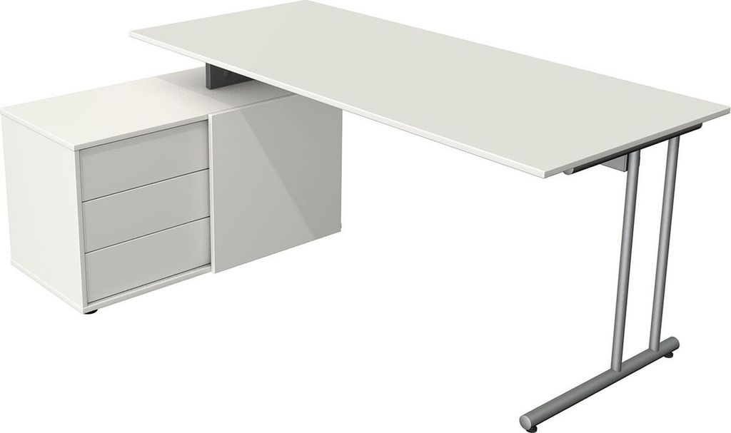 Kerkmann Schreibtisch mit Sideboard START UP 4945 Weiß