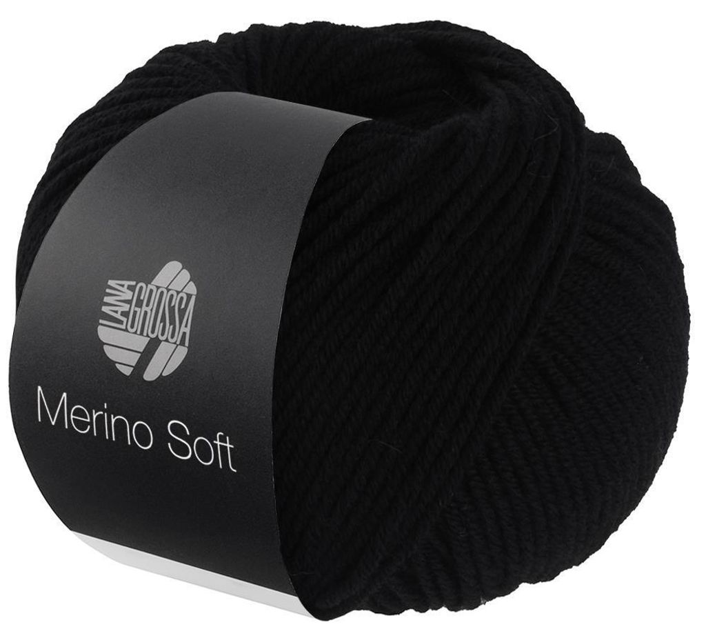 Lana Grossa - Merino Soft 0020 schwarz Produktbild 