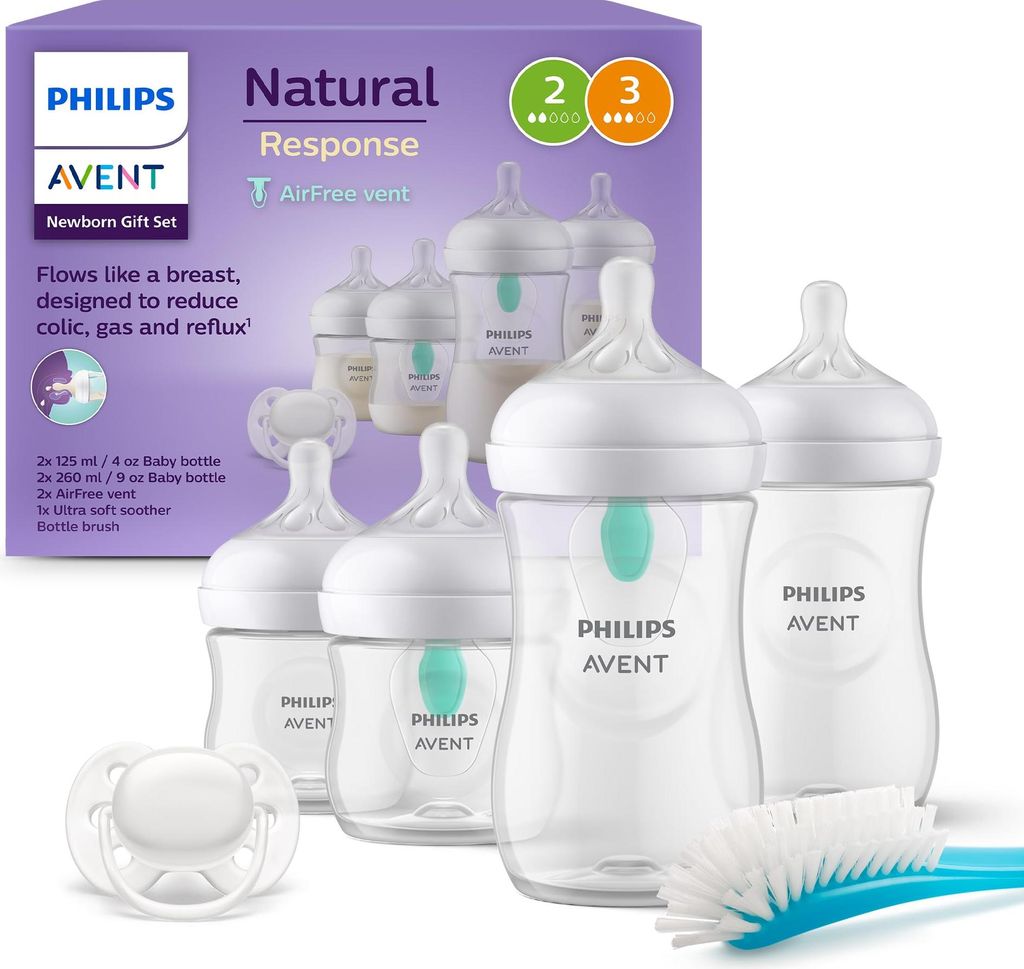 Detské fľaše, Natural Avent Response Starter Set s ventilom Obrázok produktu 