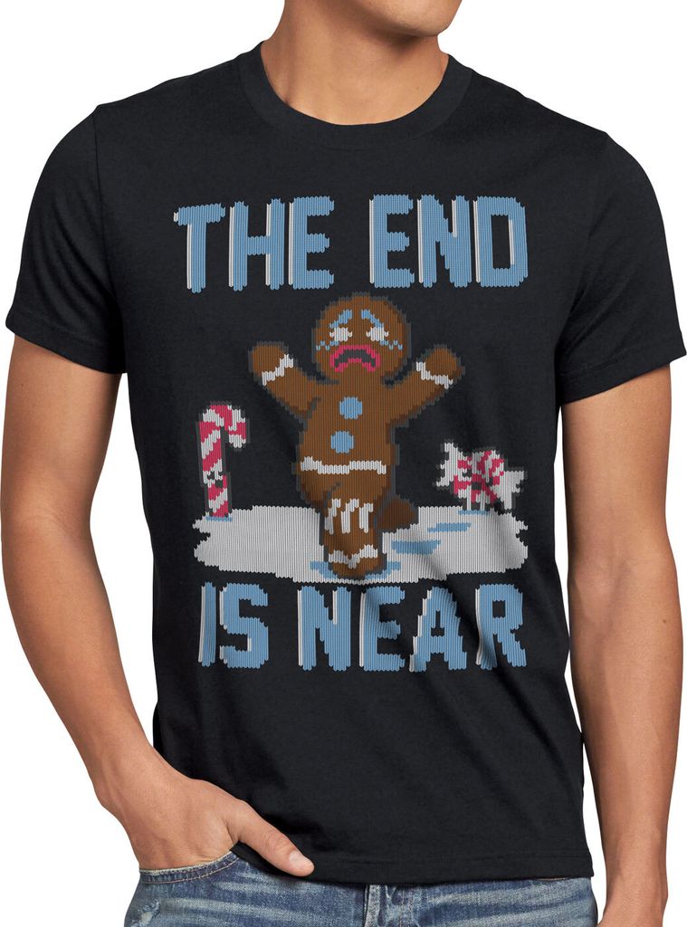 style3 The end is near Ugly Sweater Herren T-Shirt weihnachtsmarkt pfefferkuchen x-mas pulli