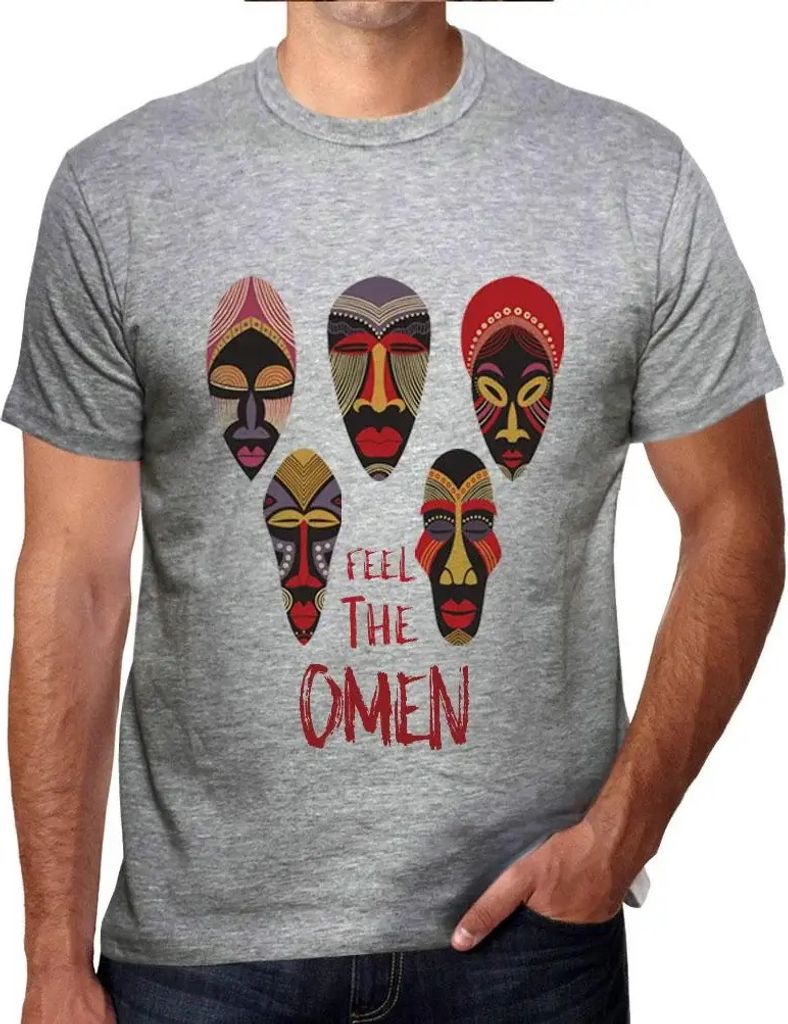 Herren Grafik T-Shirt Einheimische spüren das Omen – Native Feel The Omen – Öko-Verantwortlich Vintage Jahrgang Kurzarm Lustige Druck Geburtstag