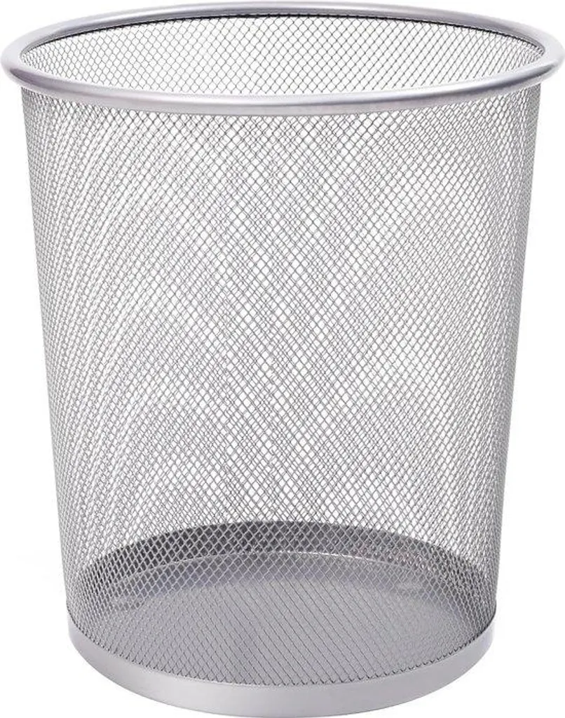 Poubelle de cuisine argentée idéale pour tri sélectif et salle de bain