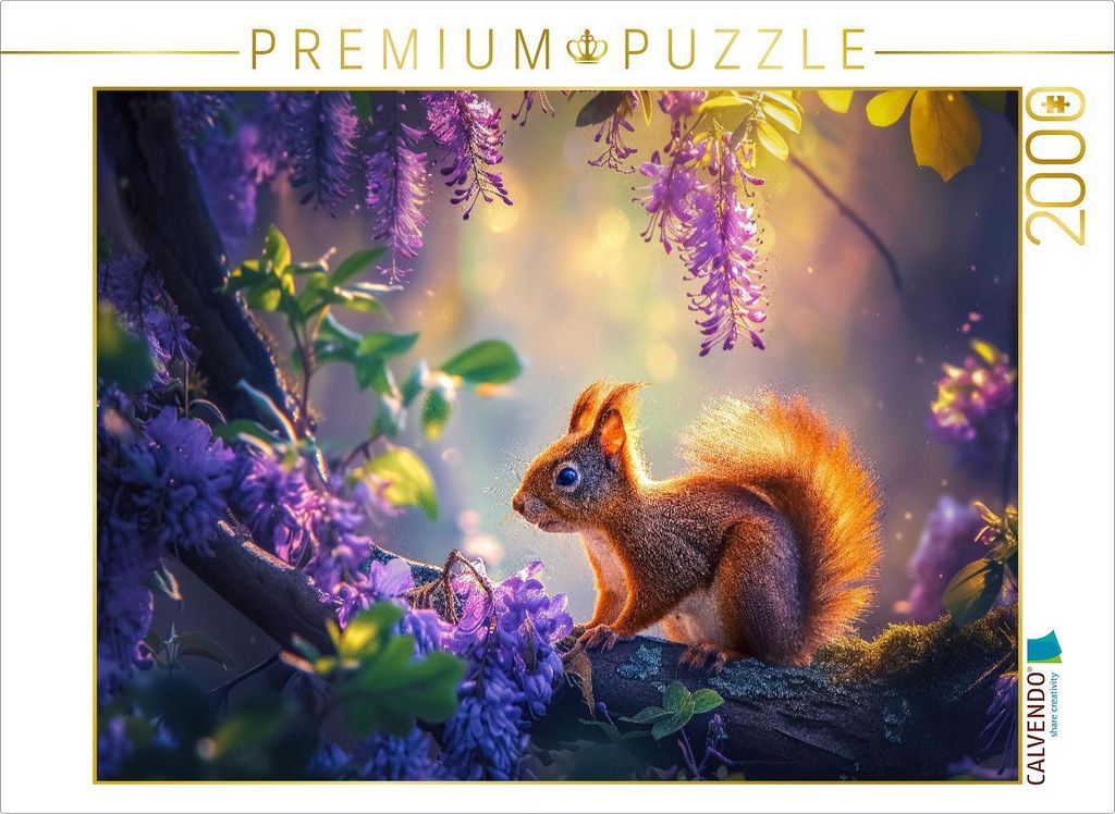 CALVENDO Puzzle Verspielte Momente im verwunschenen Baum | 2000 Teile Lege-Größe 90x67cm Foto-Puzzle für glückliche Stunden