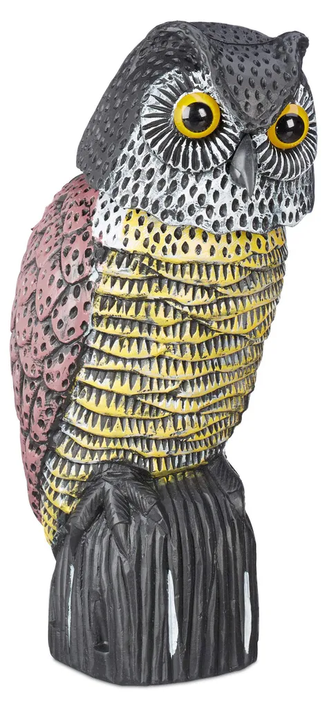 Répulsif pigeons pour balcon et terrasse : Chouette à tête rotative 1pc