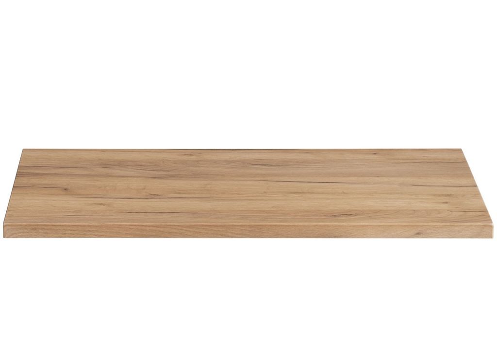 Badezimmer-Waschtischplatte 80 Cm, Eiche Goldfarben, Mdf, Für Unterschrank 80/81 Cm