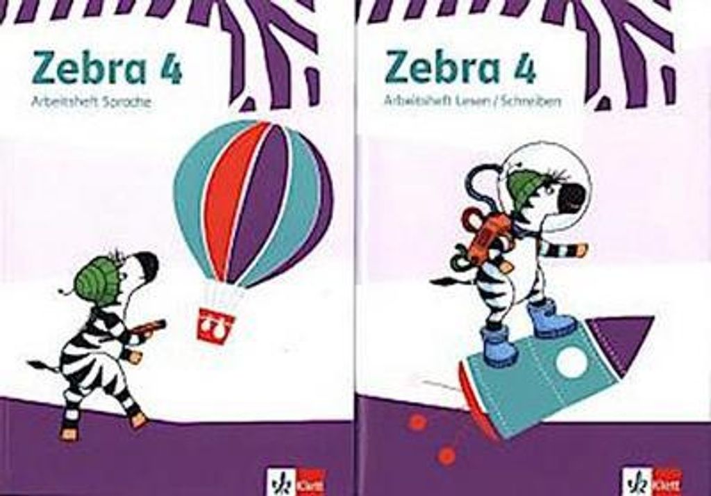 Zebra 4. Paket: Arbeitsheft Lesen/Schreiben und Arbeitsheft Sprache Klasse 4