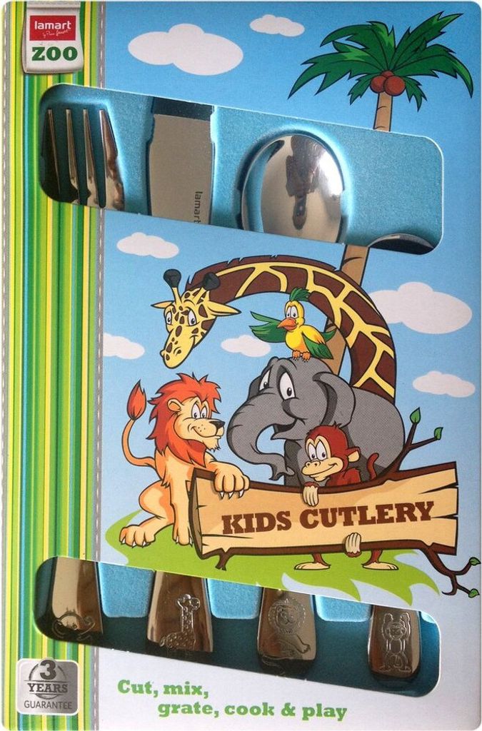 LT5005 detské príbory set 4ks ZOO LAMART Produktbild 