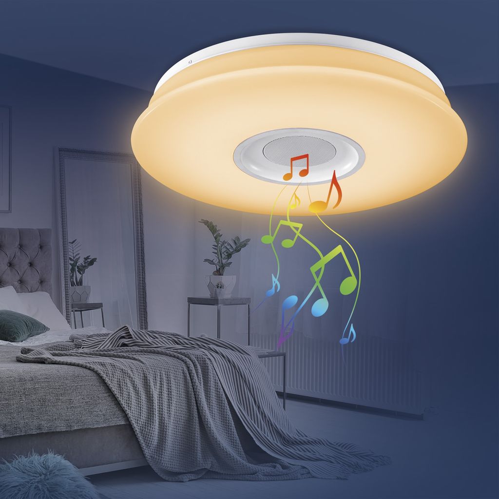 EASYmaxx | LED-Deckenleuchte mit Bluetooth-Lautsprecher | Produktbild 