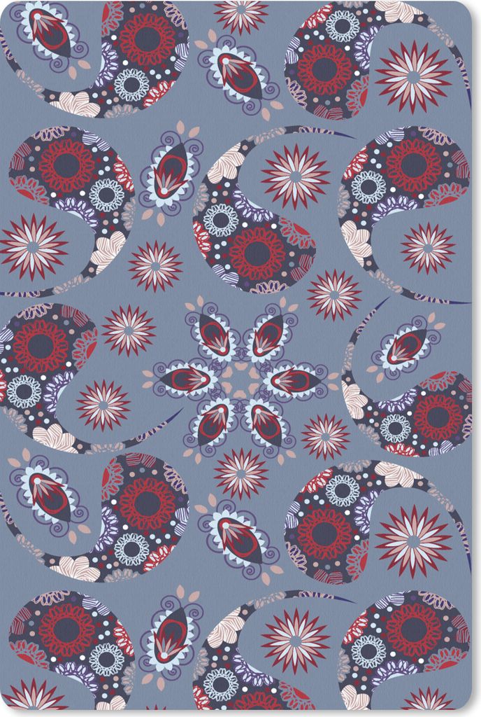 MuchoWow Mauspad Mousepad Paisley - Blumen - Muster 18x27 cm - Mousepads - Maus Mat - Pad - Mausunterlage