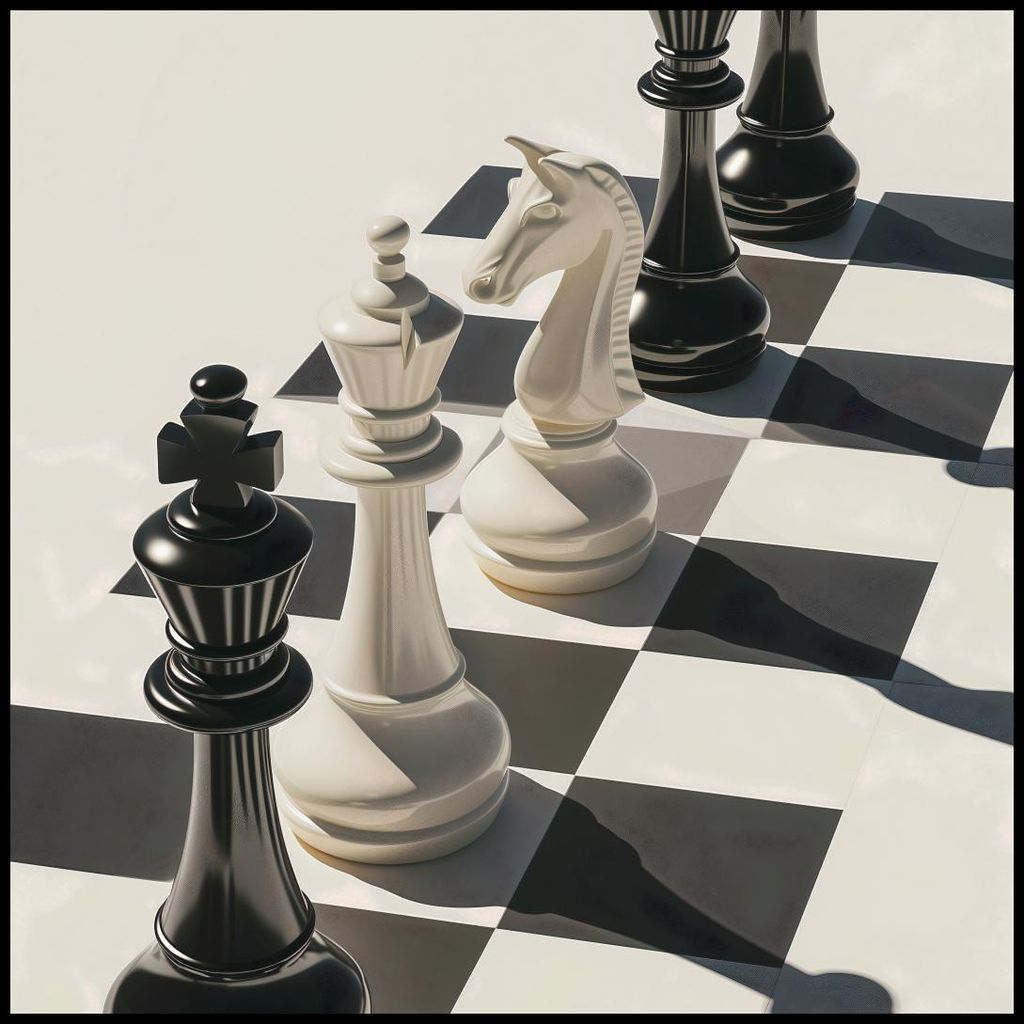 Plakat 100x100cm Schach und Matt