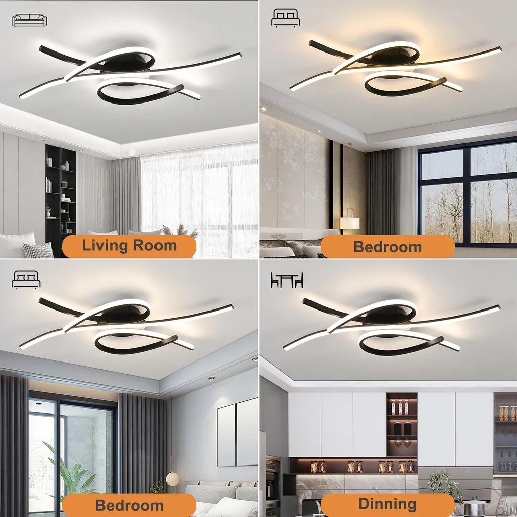 Plafonnier blanc modifiable 81cm dimmable avec sa télécommande sans fil - 4