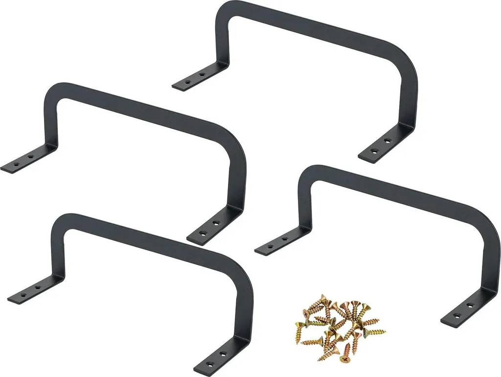 Supports de matelas antidérapants en fer noir - Lot de 4 arrêts de lit