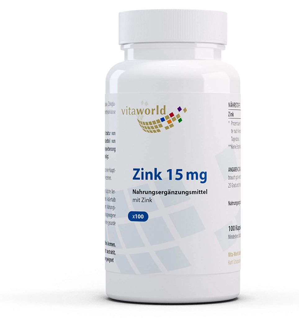 Vitaworld Zink 15 mg Kapseln, 100 St. Kapseln Produktbild 