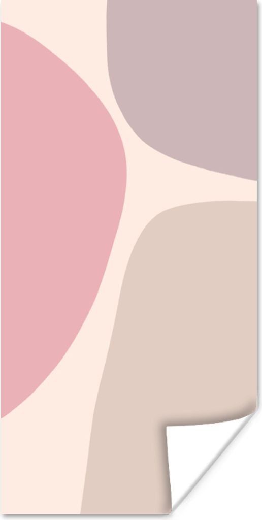 MuchoWow Poster Gestaltung - Pastell - Minimalismus 75x150 cm - Dekoration für die Wände