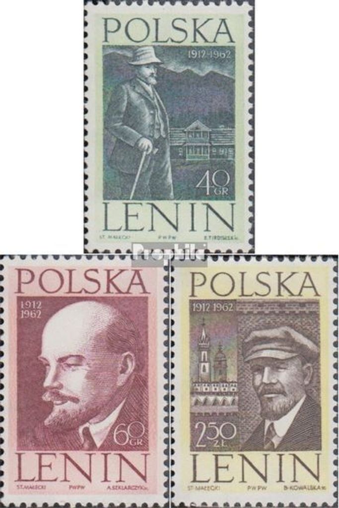 Briefmarken Polen 1962 Mi 1309-1311 (kompl.Ausg.) Produktbild 