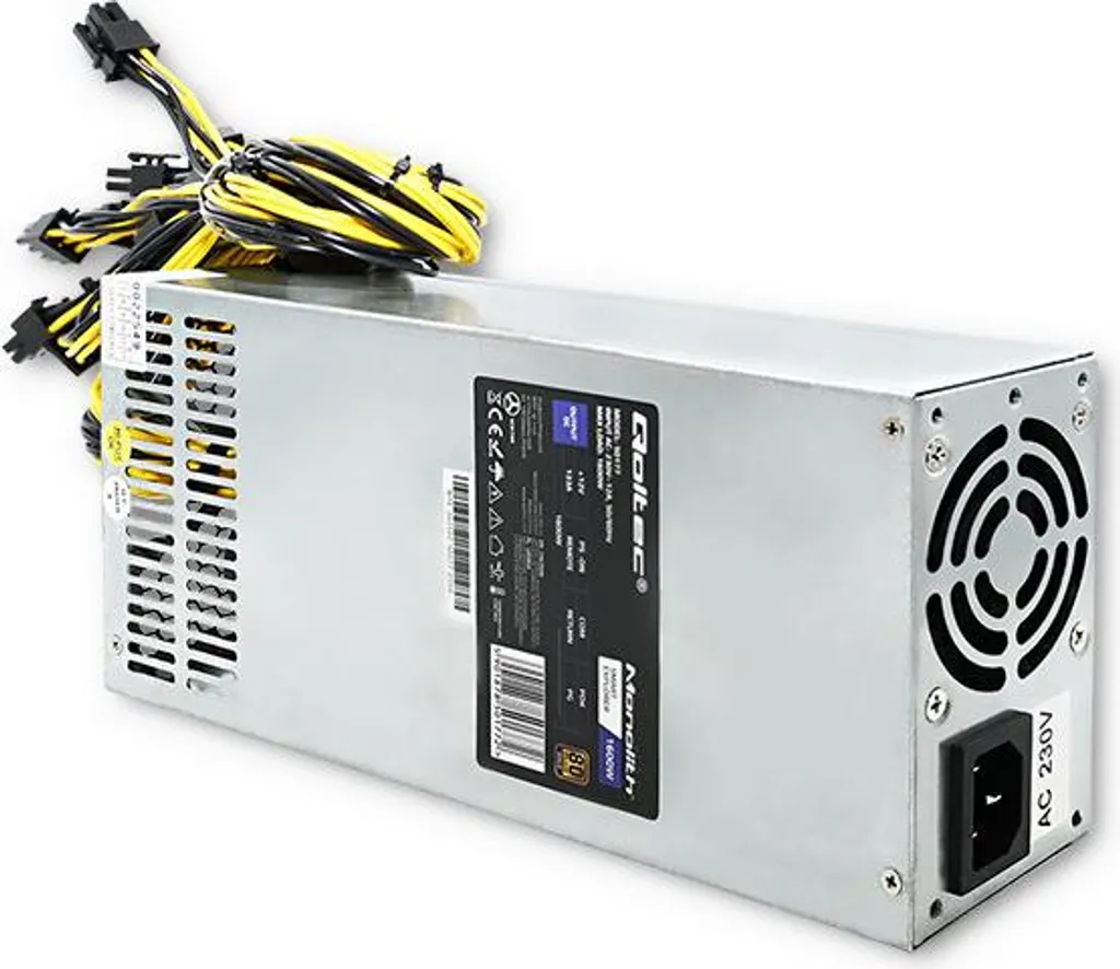 Alimentation 1600W Qoltec 50177 anti-surtension pour PC haute performance