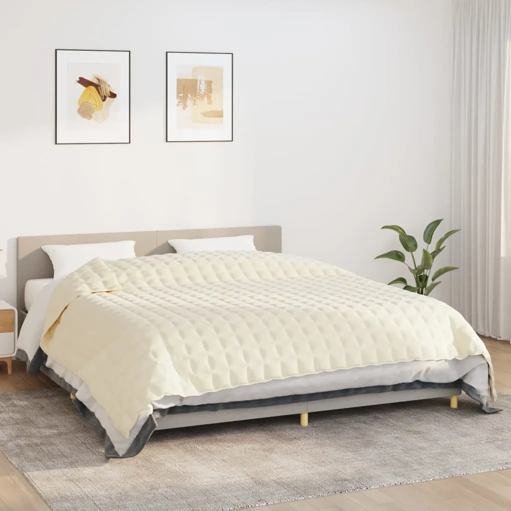Coperta Ponderata Crema The Living Store - 11kg di Morbido Cotone