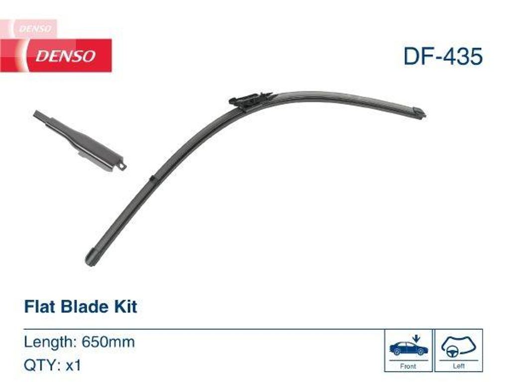 DENSO Scheibenwischer Set Wischerblätter Vorne für TOYOTA AYGO (PAB4, KGB4) Rahmenlos 650mm