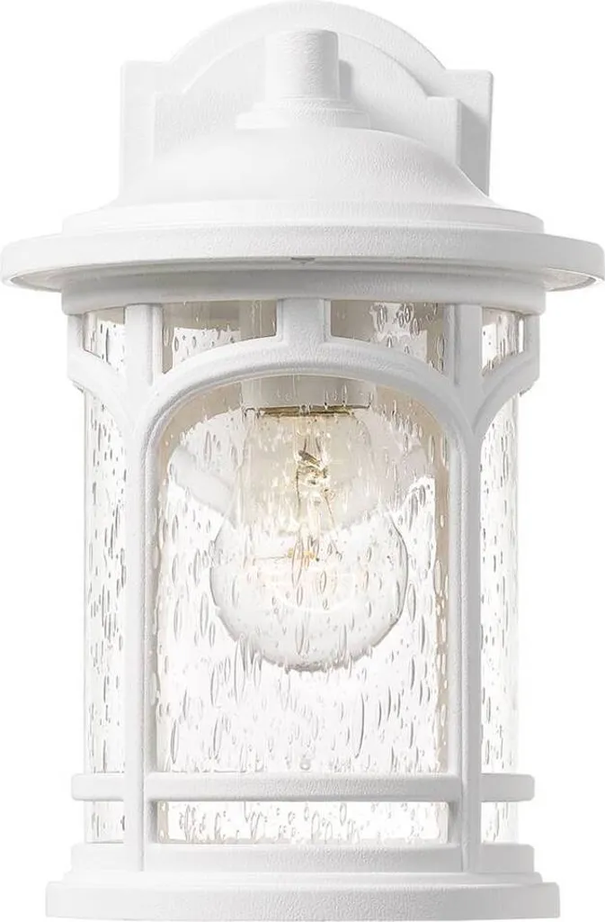 Applique d'extérieur robuste E27 60W blanche Marblehead étanche IP44