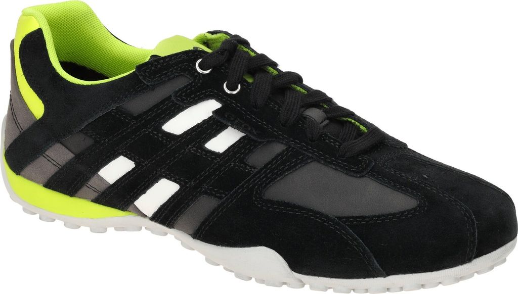 GEOX Sneaker SNAKE, Rauleder, Schwarz, Herren
